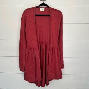Anthropologie T La Ruffle Open Cardigan Size XS